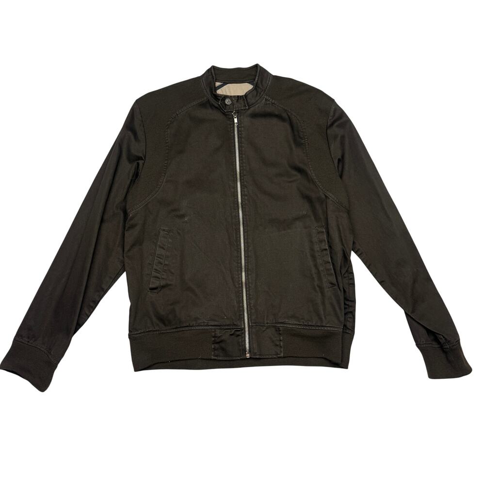 Y2K Unis Moto Bomber Jacket Men's XL Streetwear Biker Minimalist